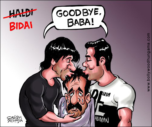 Bollywood Toons: Shah Rukh and Salman Khan do Baba ki bidai