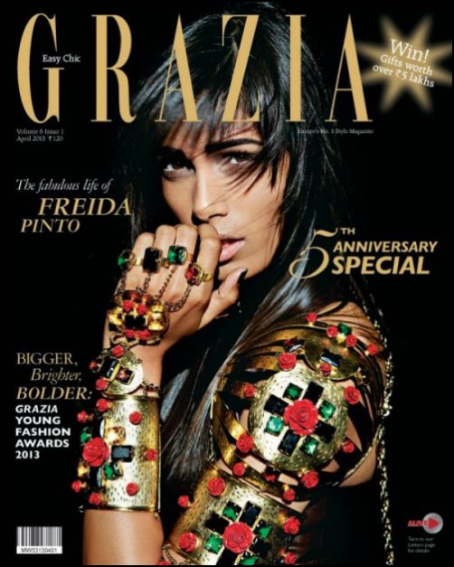 Freida Pinto on the cover of Grazia