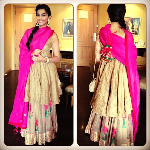 Sonam goes ethnic for Raanjhanaa promotions