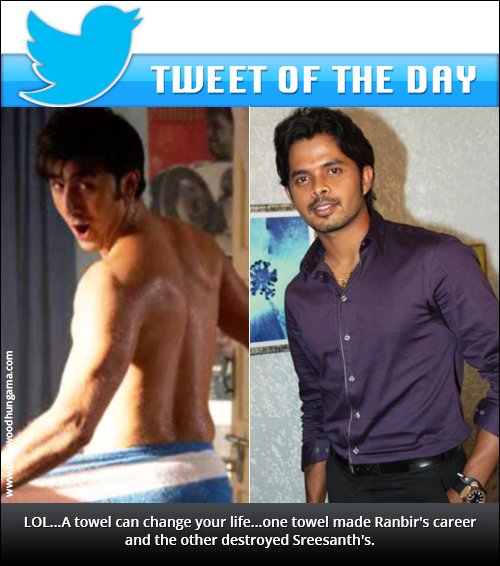 Tweet Picking: Ranbir & Sreesanth’s towels