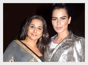 ‘Just married’ Vidya faces ‘bride to be’ Kangna