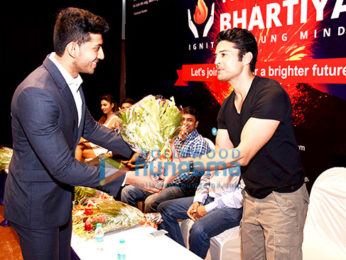 Rajeev Khandelwal, Neha Sharma & Avani Modi at the launch of 'Young Bhartiya'