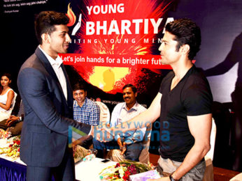 Rajeev Khandelwal, Neha Sharma & Avani Modi at the launch of 'Young Bhartiya'