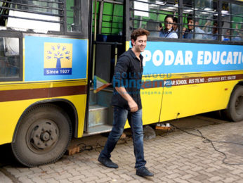 Hrithik Roshan snapped post a fun shoot with school kids