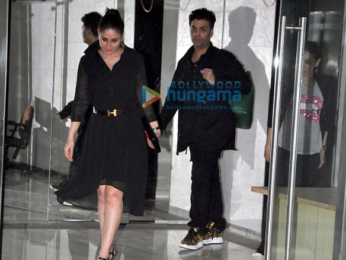 Kareena Kapoor Khan, Karisma Kapoor & Karan Johar snapped post dinner at Sanjay Kapoor's house