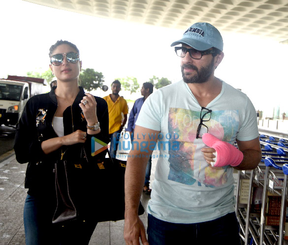 Saif Ali Khan & Kareena Kapoor Khan snapped post pregnancy confirmation Saif Ali Khan & Kareena Kapoor Khan snapped post pregnancy confirmation
