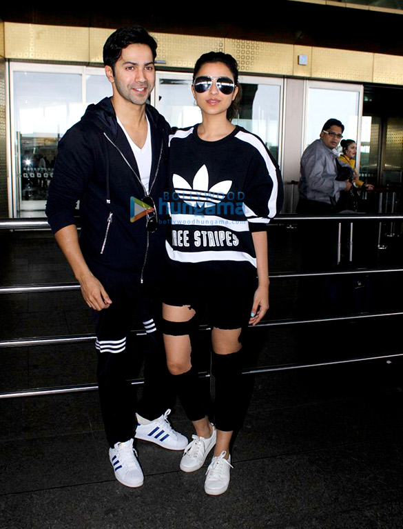 Varun Dhawan & Parineeti Chopra snapped at the airport Varun Dhawan & Parineeti Chopra snapped at the airport