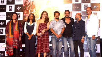 Ajay Devgan and Surveen Chawla grace the media meet for the film ‘Parched’