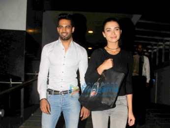 Amy Jackson & Upen Patel snapped post dinner at Hakkasan