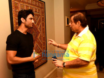 David Dhawan drops in to meet Sushant SIngh Rajput during 'M.S. Dhoni - The Untold Story' promotions