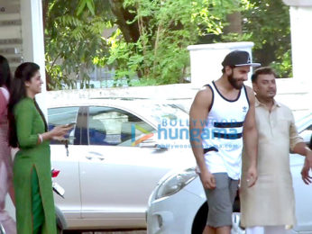 Ranveer Singh snapped post darshan at Sanjay Leela Bhansali's Ganesha