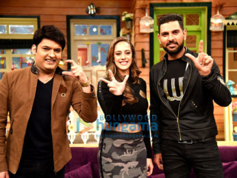 Yuvraj Singh & Hazel Keech at The Kapil Sharma Show