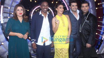 Dwayne Bravo and Jacqueline Fernandez on the sets of Jhalak Dikhhla Jaa Season 9