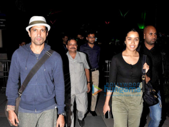 Farhan Akhtar & Shraddha Kapoor return from Shillong after shooting for Rock On!! 2