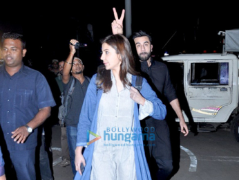 Ranbir Kapoor & Anushka Sharma arrive from Chandigarh after promoting ‘Ae Dil Hai Mushkil’