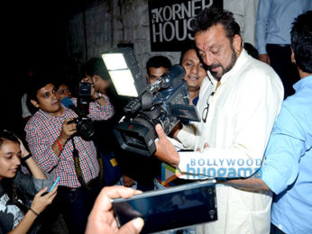 Sanjay Dutt, Suniel Shetty and Abhishek Kapoor snapped post dinner at The Korner House