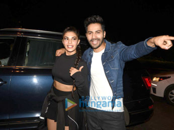 Varun Dhawan, Jacqueline Fernandez & Sajid Nadiadwala at ‘Dishoom- Abu Dhabi Film Commission’ media meet