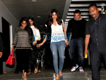 Priyanka Chopra, Arpita Khan and Sohail Khan snapped post dinner at Hakkasan
