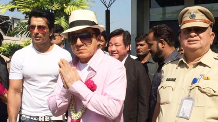 Jackie Chan Arrives At Mumbai Airport