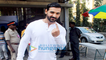 John Abraham, Kiran Rao, Prem Chopra and Priya Dutt cast their vote in Bandra