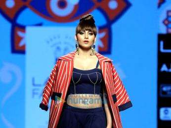 Urvashi Rautela walks the ramp at Lakme Fashion Week 2017