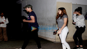 Aarav Kumar snapped with his close friends post a movie screening at PVR Juhu