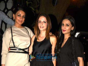 Sussanne Khan, Sonali Bendre & Anu Diwan snapped post dinner at The Korner House