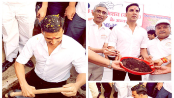 Check out Akshay Kumar gets down and dirty digging a pit for Toilet