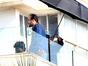 Ranbir Kapoor photographed in 'Sanjay Dutt's get up
