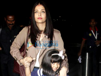 Aishwarya Rai Bachchan and Aaradhya Bachchan depart for Cannes 2017