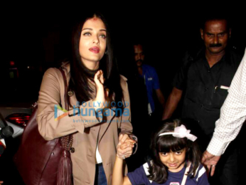 Aishwarya Rai Bachchan and Aaradhya Bachchan depart for Cannes 2017