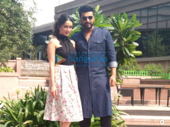 Arjun Kapoor and Shraddha Kapoor snapped promoting their film Half Girlfriend in Kolkatta