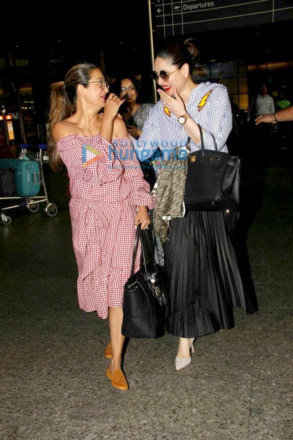 Kareena Kapoor Khan and Amrita Arora snapped arrving from Goa Kareena Kapoor Khan and Amrita Arora snapped arrving from Goa