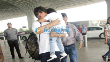 Shah Rukh Khan, AbRam Khan and Aryan Khan snapped with friends at the airport