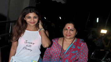 Shilpa Shetty snapped with her family at PVR Juhu