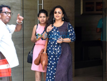 Vidya Balan snapped post dubbbing in Bandra