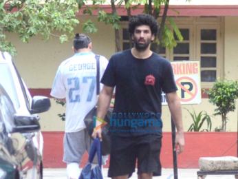 Aditya Roy Kapoor and Rhea Chakraborty snapped post their gym session in Bandra