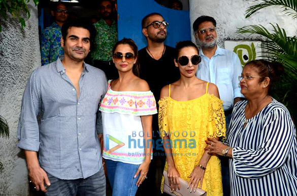 Arbaaz Khan, Malaika Arora and family snapped post Lunch at Olive Arbaaz Khan, Malaika Arora and family snapped post Lunch at Olive