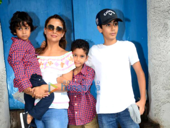 Arbaaz Khan, Malaika Arora and family snapped post Lunch at Olive