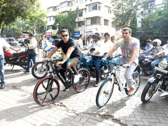 Salman Khan and Sohail Khan launch Being Human e-cycle in Mumbai