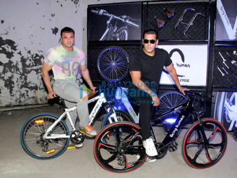 Salman Khan and Sohail Khan launch Being Human e-cycle in Mumbai