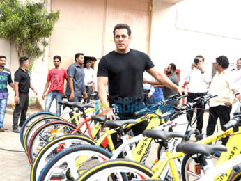 Salman Khan and Sohail Khan launch Being Human e-cycle in Mumbai
