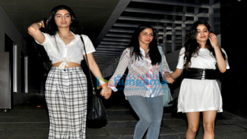 Sridevi and her daughters Jhanvi Kapoor and Khushi Kapoor snapped post dinner at Hakkasan