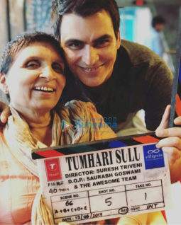 On The Sets Of The Movie Tumhari Sulu