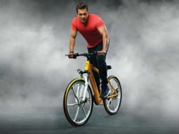 Superstar Salman Khan with his new Being Human E-Bike at Mehboob Studio