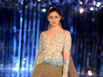 Alia Bhatt and Ranveer Singh walk for Manish Malhotra's show at India Couture Week in Delhi