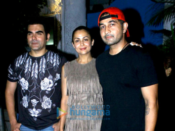 Arbaaz Khan, Amrita Arora & Shakeel Ladak snapped post dinner at Olive