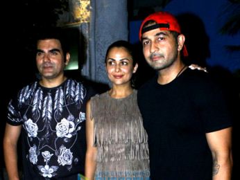 Arbaaz Khan, Amrita Arora & Shakeel Ladak snapped post dinner at Olive
