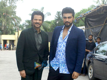 Arjun Kapoor and Anil Kapoor snapped promoting their film Mubarakan