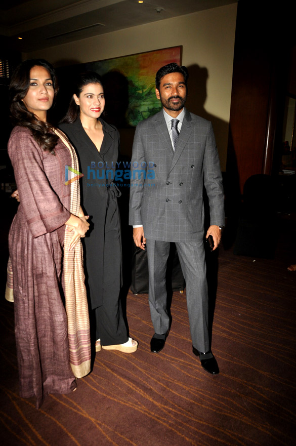 Kajol, Dhanush promote VIP 2 in Mumbai Kajol, Dhanush promote VIP 2 in Mumbai